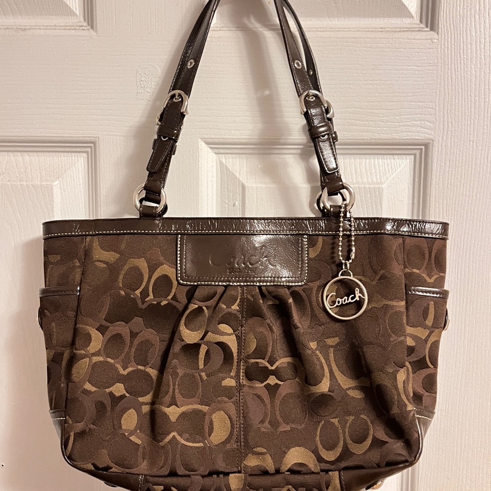 Coach Brown Signature Tote Bag